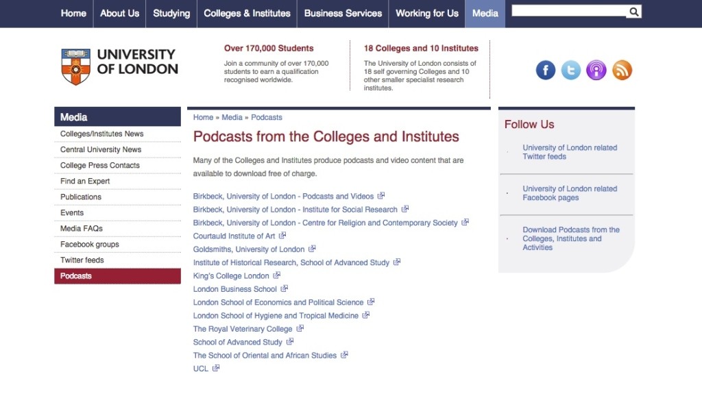 university-london-podcasts